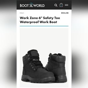 Mens steel toe work boots